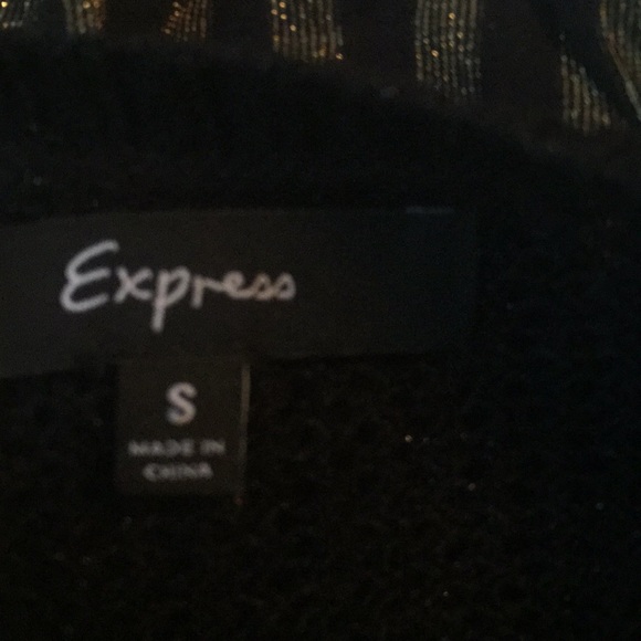 Express Mini knitted black dress long sleeves - Picture 6 of 7